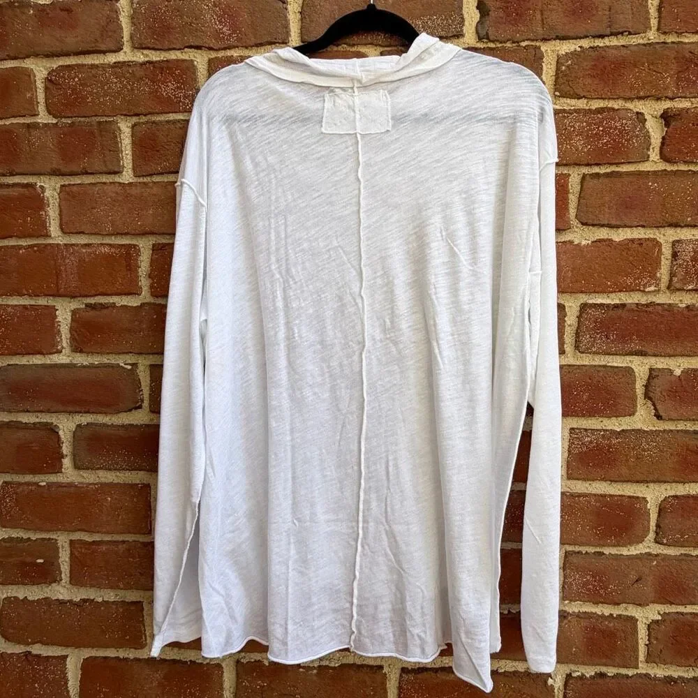 Free People We The Free Women’s Long Sleeve Regan Tee white M NEW